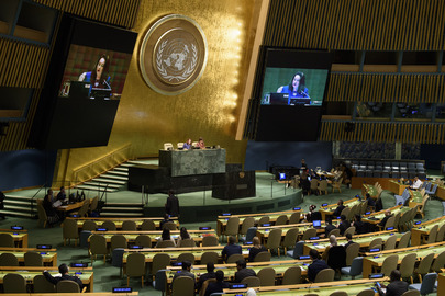UN General Assembly meeting.