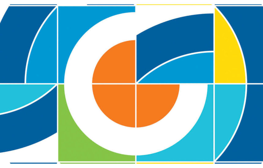 Colorful circle graphic.