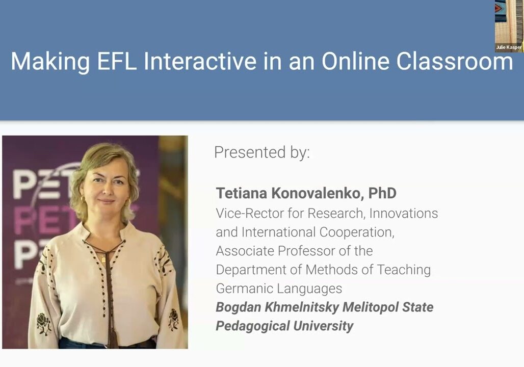 "Making EFL Interactive in an Online Classroom"